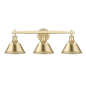 Golden - 3306-BA3 BCB-BCB - Three Light Bath Vanity - Orwell BCB - Brushed Champagne Bronze