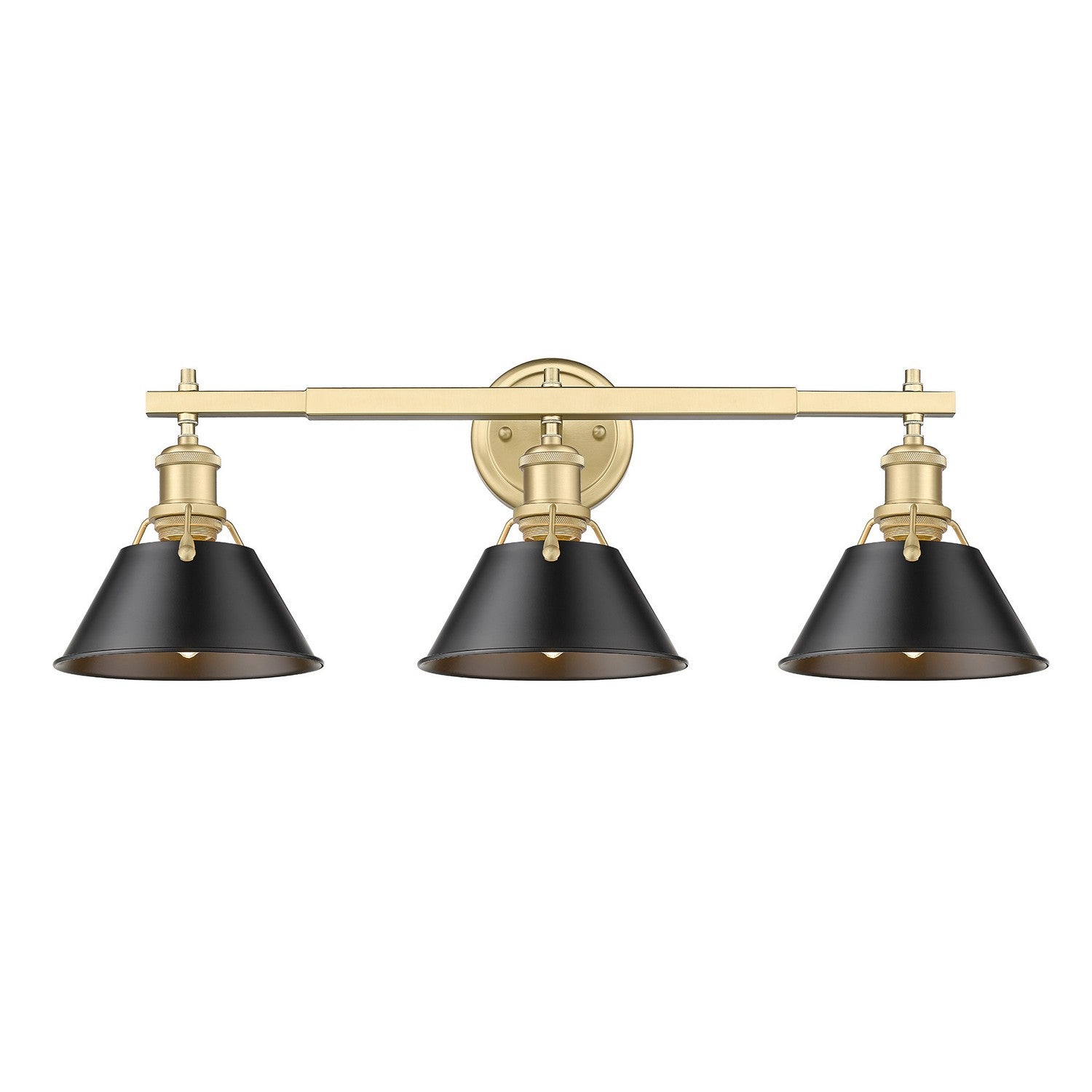 Golden - 3306-BA3 BCB-BLK - Three Light Bath Vanity - Orwell BCB - Brushed Champagne Bronze