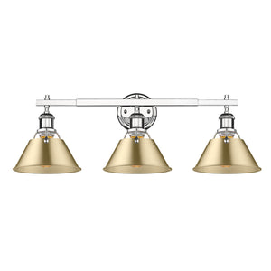 Golden - 3306-BA3 CH-BCB - Three Light Bath Vanity - Orwell CH - Chrome