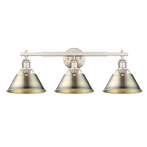 Golden - 3306-BA3 PW-AB - Three Light Bath Vanity - Orwell PW - Pewter