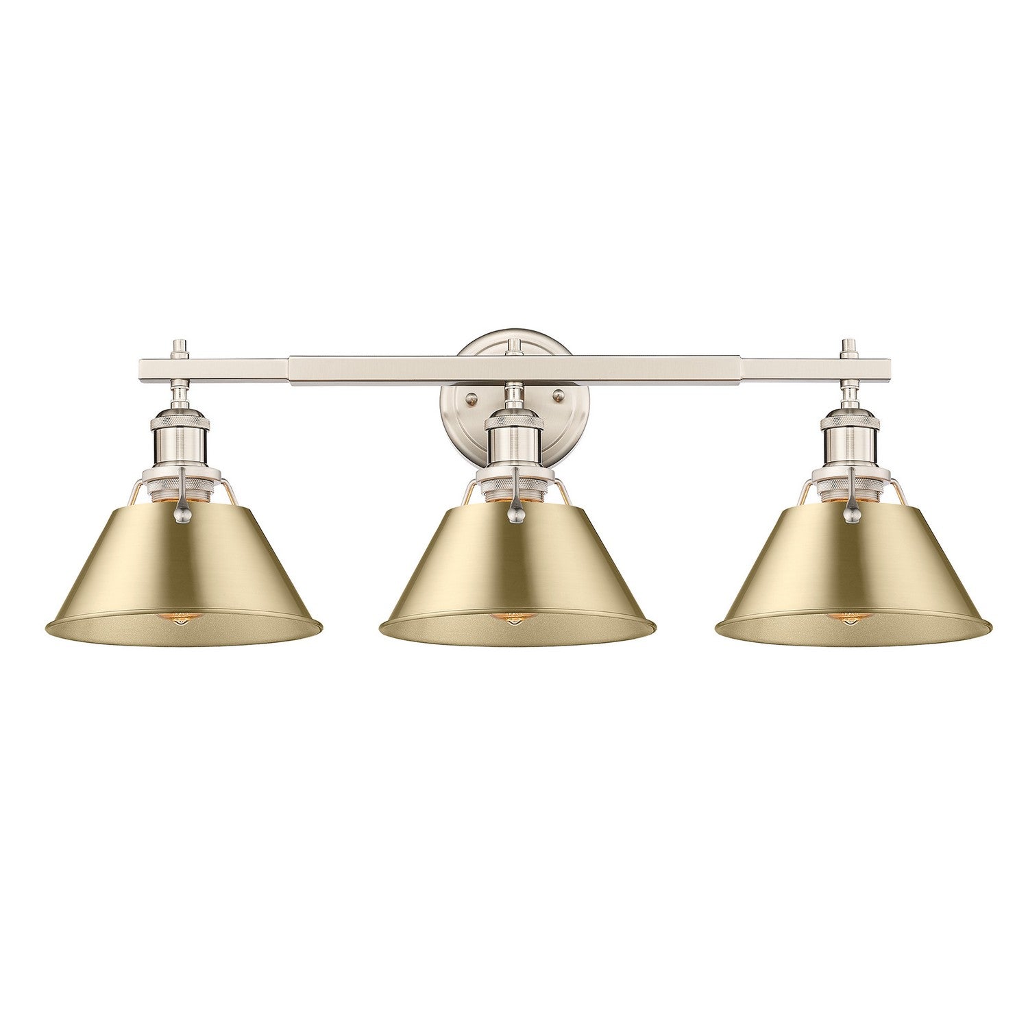 Golden - 3306-BA3 PW-BCB - Three Light Bath Vanity - Orwell PW - Pewter