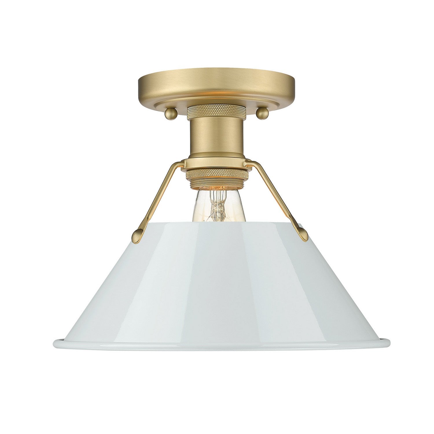 Golden - 3306-FM BCB-DB - One Light Flush Mount - Orwell BCB - Brushed Champagne Bronze