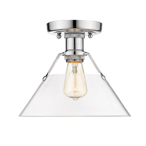 Golden - 3306-FM CH-CLR - One Light Flush Mount - Orwell CH - Chrome