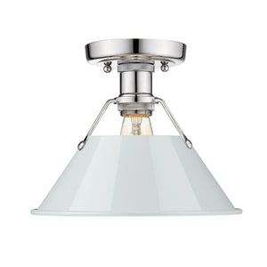 Golden - 3306-FM CH-DB - One Light Flush Mount - Orwell CH - Chrome