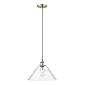 Golden - 3306-L AB-CLR - One Light Pendant - Orwell AB - Aged Brass