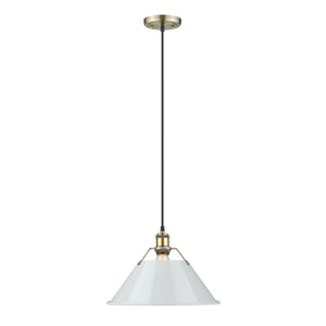 Golden - 3306-L AB-DB - One Light Pendant - Orwell AB - Aged Brass