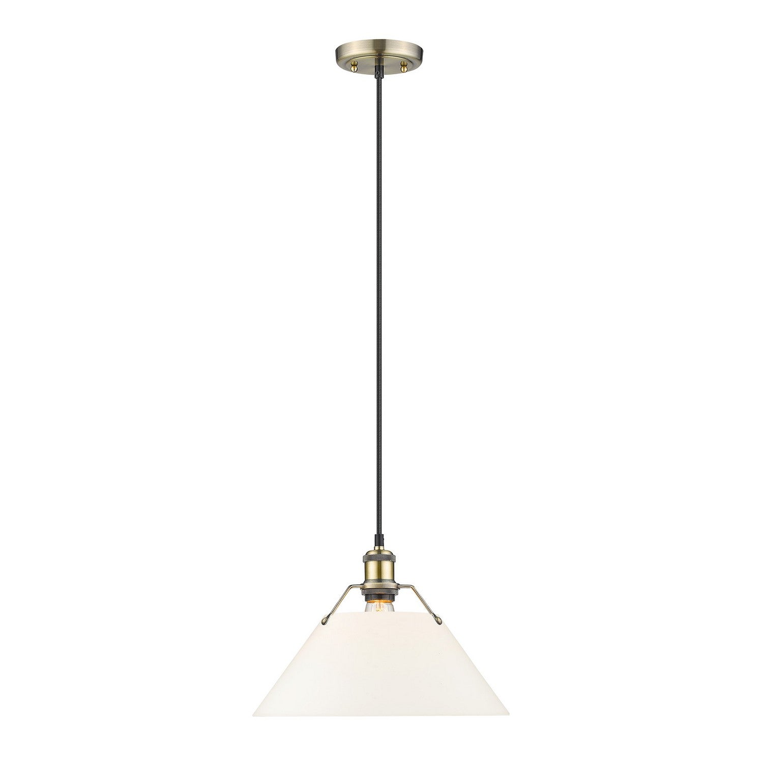 Golden - 3306-L AB-OP - One Light Pendant - Orwell AB - Aged Brass