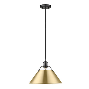 Golden - 3306-L BLK-BCB - One Light Pendant - Orwell BLK - Matte Black