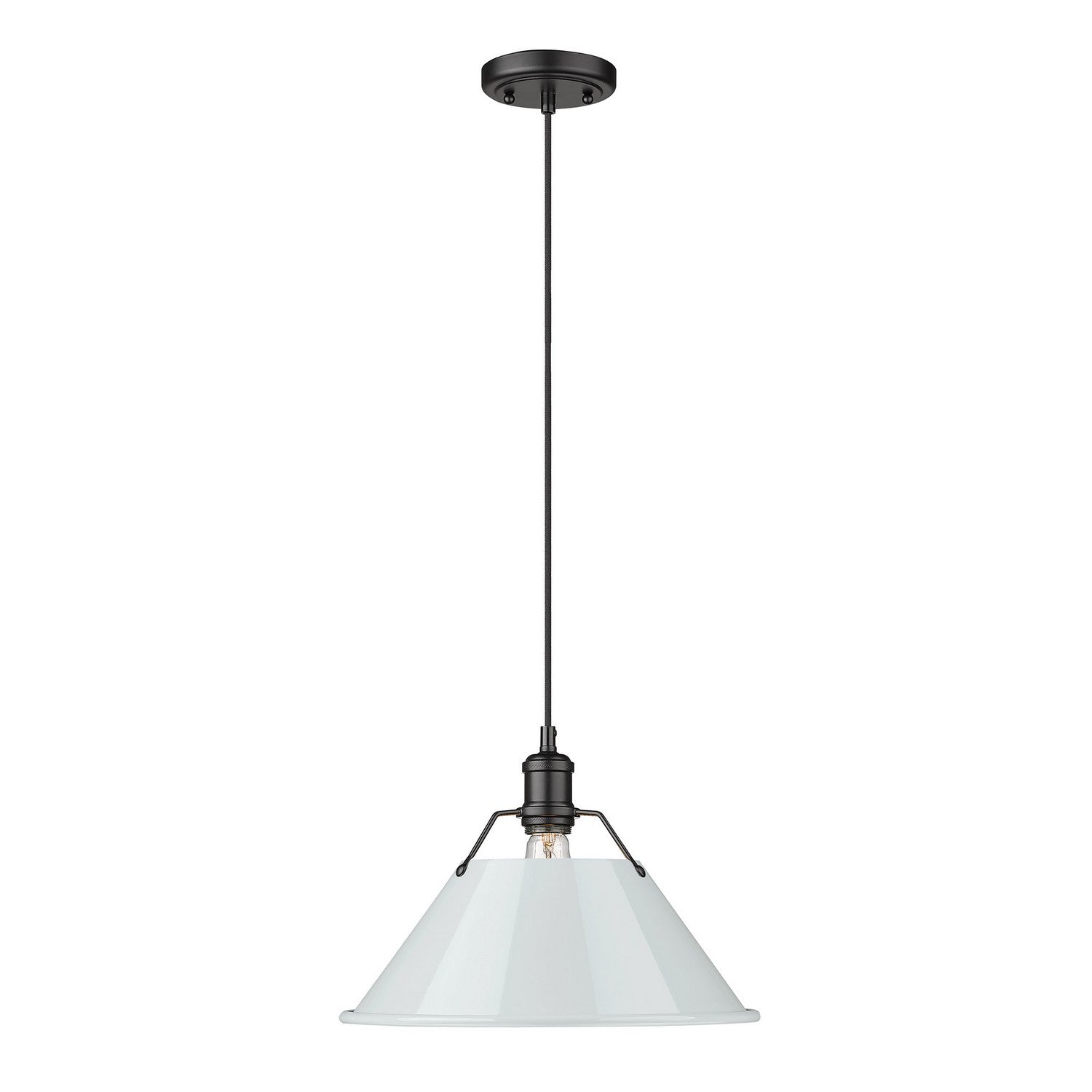 Golden - 3306-L BLK-DB - One Light Pendant - Orwell BLK - Matte Black