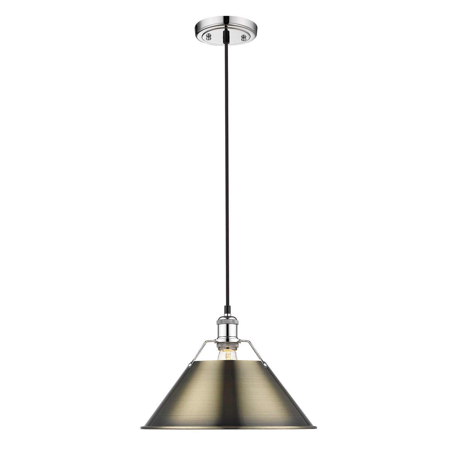 Golden - 3306-L CH-AB - One Light Pendant - Orwell CH - Chrome