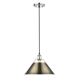 Golden - 3306-L CH-AB - One Light Pendant - Orwell CH - Chrome