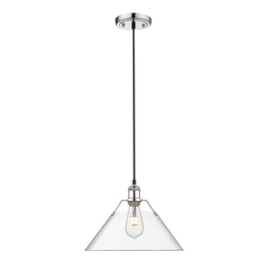 Golden - 3306-L CH-CLR - One Light Pendant - Orwell CH - Chrome