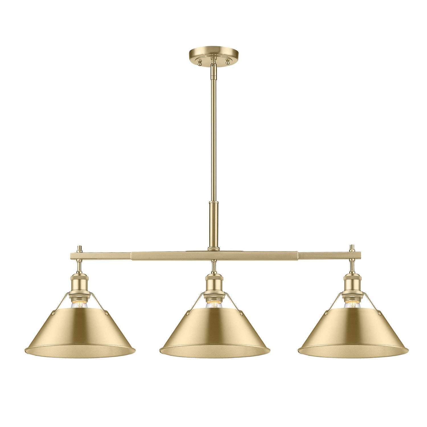 Golden - 3306-LP BCB-BCB - Three Light Linear Pendant - Orwell BCB - Brushed Champagne Bronze