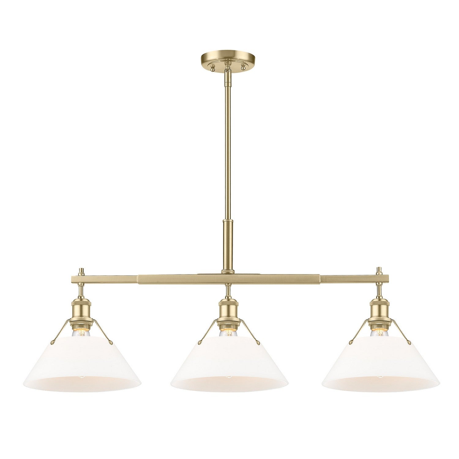 Golden - 3306-LP BCB-OP - Three Light Linear Pendant - Orwell BCB - Brushed Champagne Bronze