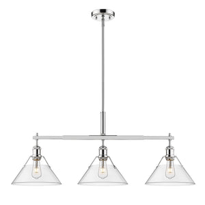 Golden - 3306-LP CH-CLR - Three Light Linear Pendant - Orwell CH - Chrome