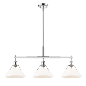 Golden - 3306-LP CH-OP - Three Light Linear Pendant - Orwell CH - Chrome