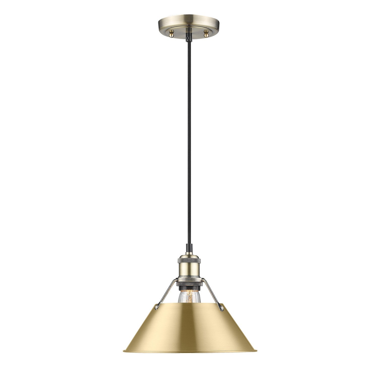 Golden - 3306-M AB-BCB - One Light Pendant - Orwell AB - Aged Brass