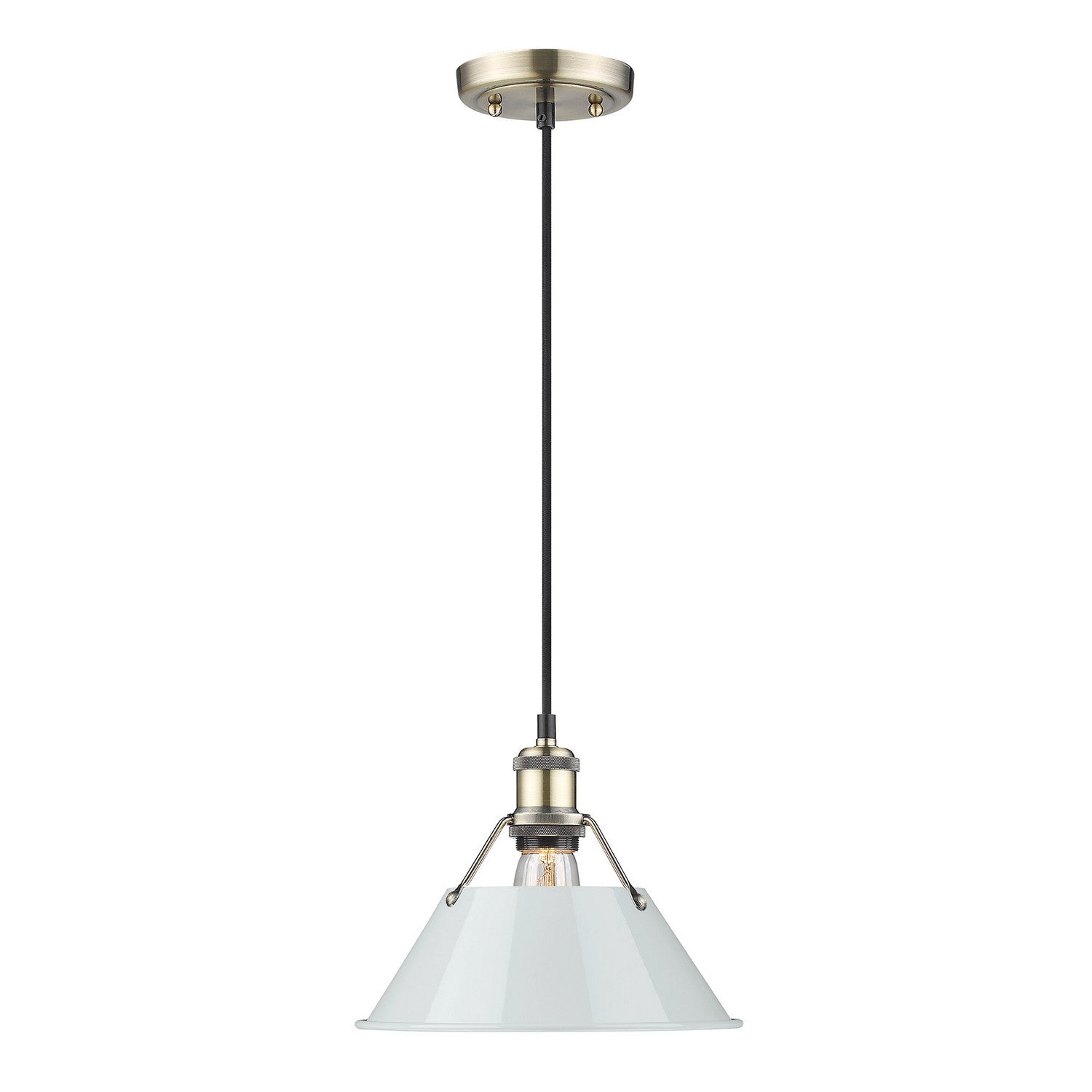 Golden - 3306-M AB-DB - One Light Pendant - Orwell AB - Aged Brass