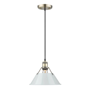 Golden - 3306-M AB-DB - One Light Pendant - Orwell AB - Aged Brass