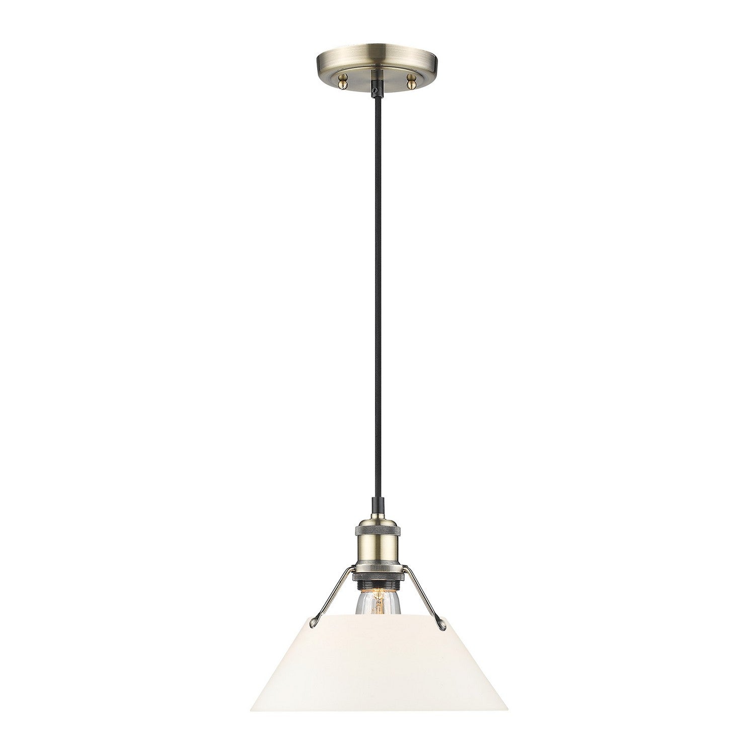 Golden - 3306-M AB-OP - One Light Pendant - Orwell AB - Aged Brass