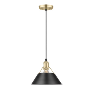 Golden - 3306-M BCB-BLK - One Light Pendant - Orwell BCB - Brushed Champagne Bronze