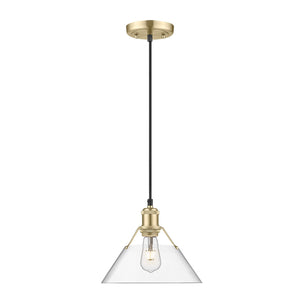 Golden - 3306-M BCB-CLR - One Light Pendant - Orwell BCB - Brushed Champagne Bronze