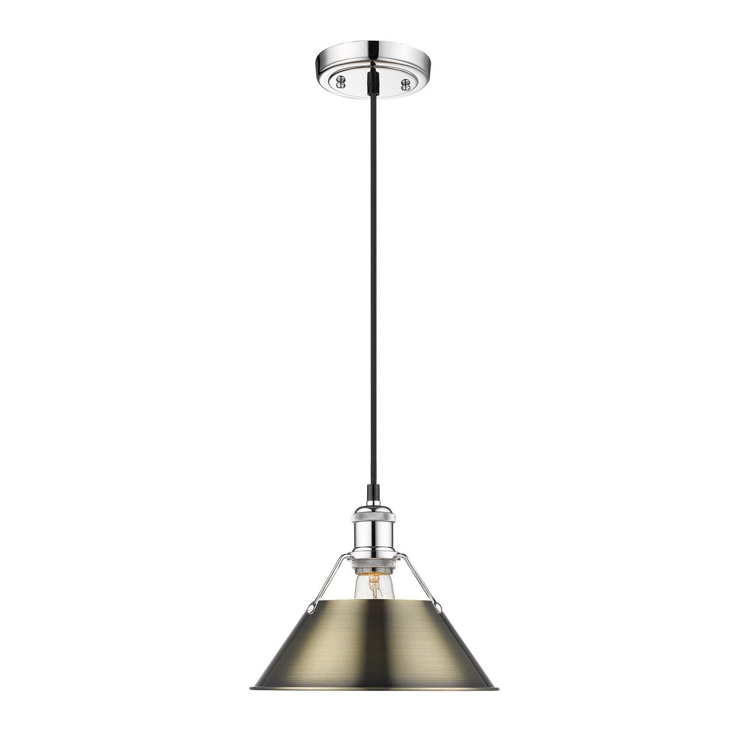 Golden - 3306-M CH-AB - One Light Pendant - Orwell CH - Chrome