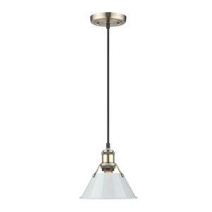 Golden - 3306-S AB-DB - One Light Mini Pendant - Orwell AB - Aged Brass