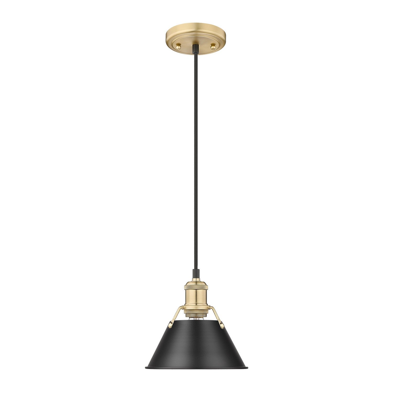 Golden - 3306-S BCB-BLK - One Light Mini Pendant - Orwell BCB - Brushed Champagne Bronze