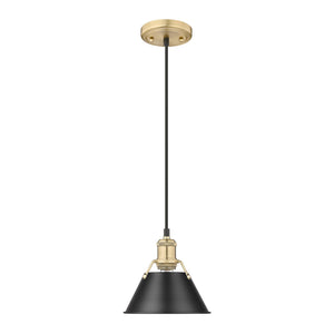 Golden - 3306-S BCB-BLK - One Light Mini Pendant - Orwell BCB - Brushed Champagne Bronze