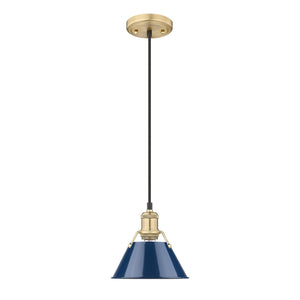 Golden - 3306-S BCB-NVY - One Light Mini Pendant - Orwell BCB - Brushed Champagne Bronze