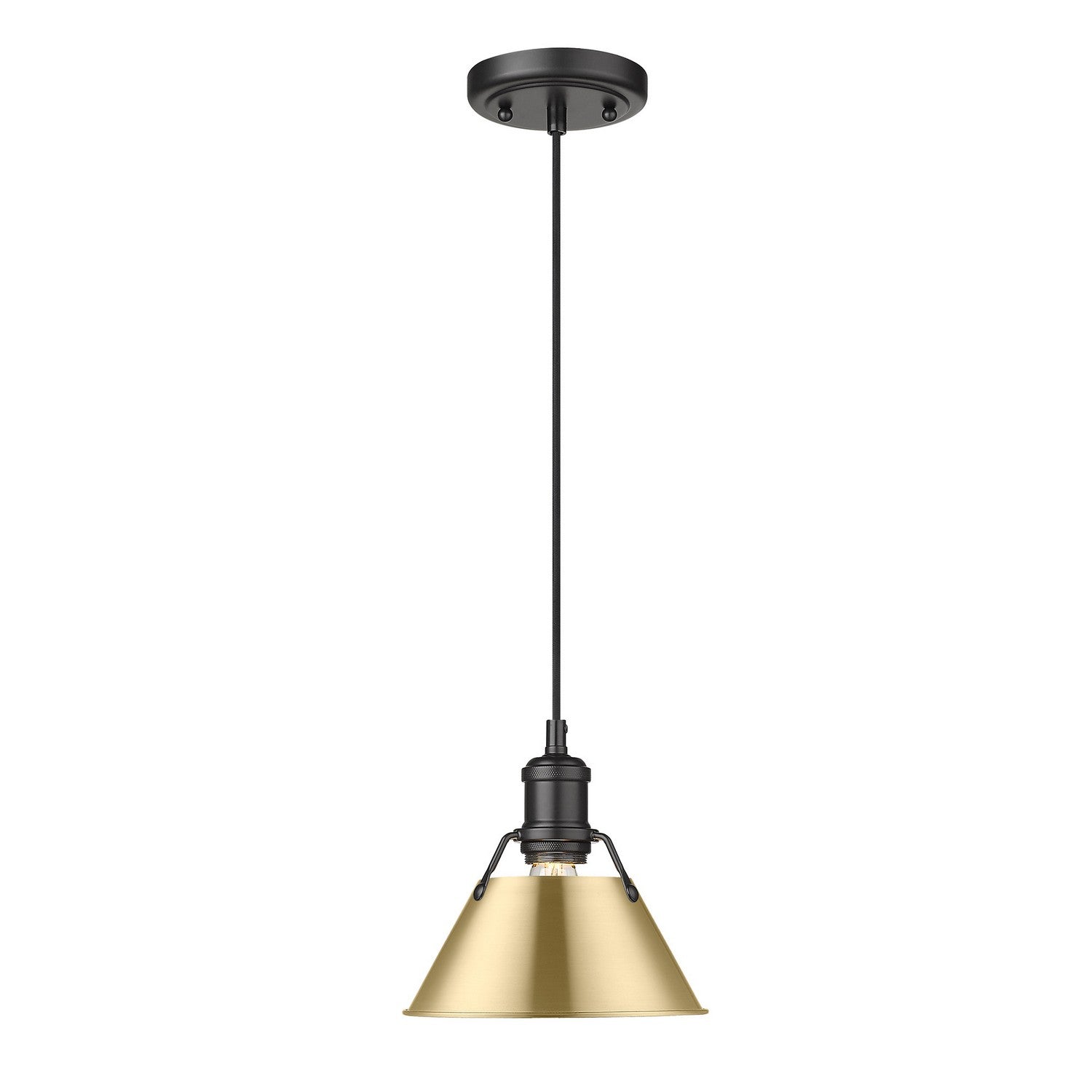 Golden - 3306-S BLK-BCB - One Light Mini Pendant - Orwell BLK - Matte Black