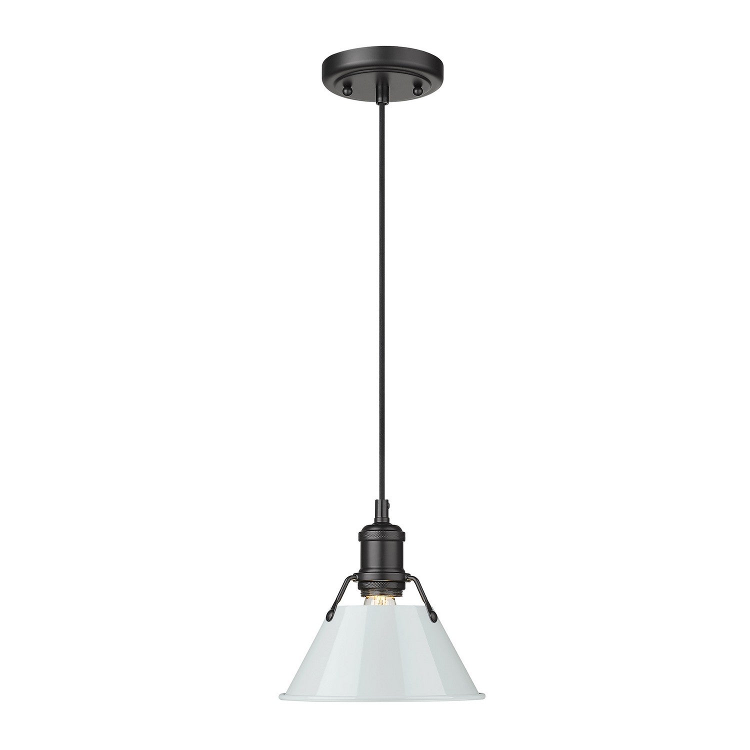 Golden - 3306-S BLK-DB - One Light Mini Pendant - Orwell BLK - Matte Black