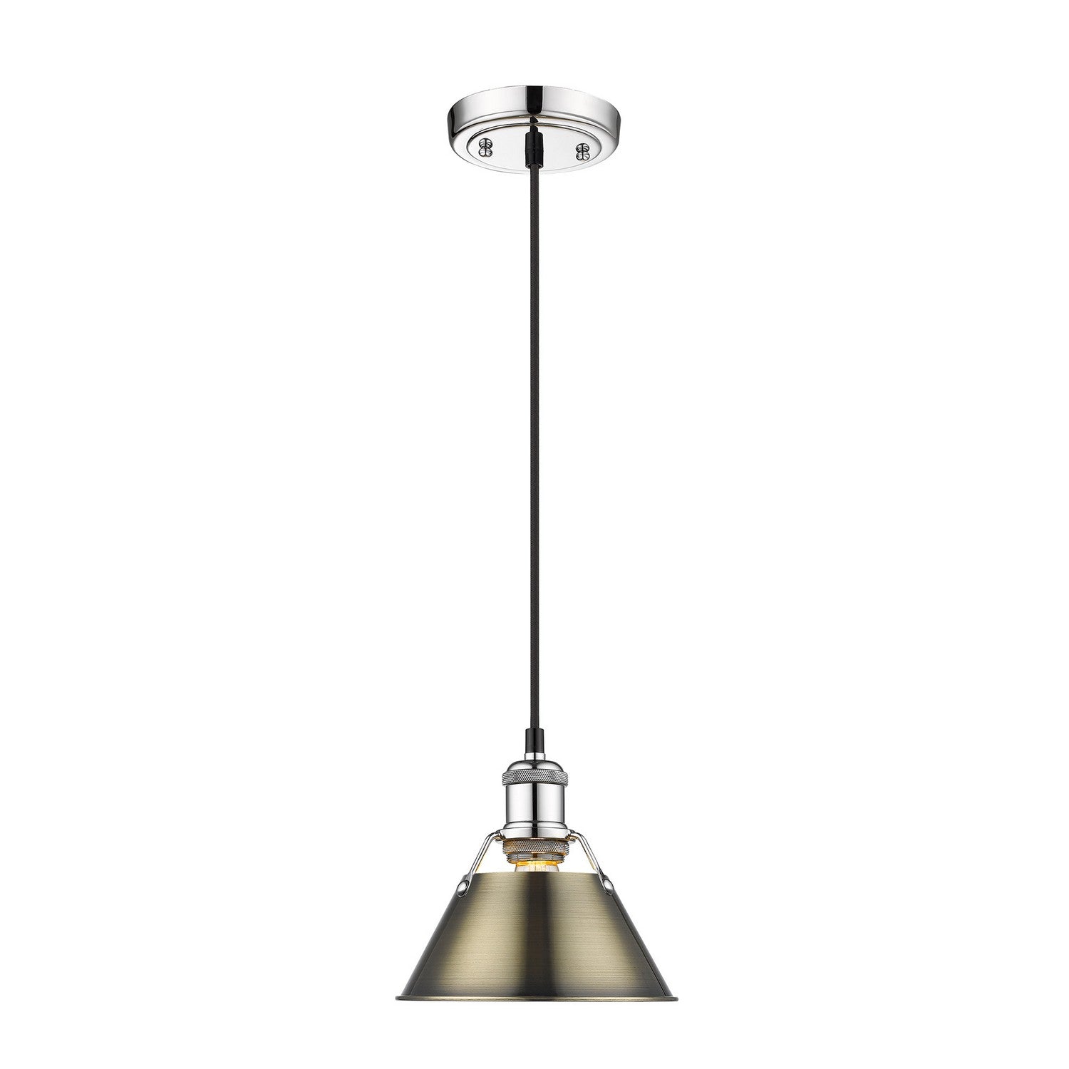 Golden - 3306-S CH-AB - One Light Mini Pendant - Orwell CH - Chrome