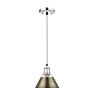 Golden - 3306-S CH-AB - One Light Mini Pendant - Orwell CH - Chrome