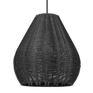 Golden - 6084-O1P NB-MBW - One Light Outdoor Pendant - Melany - Natural Black