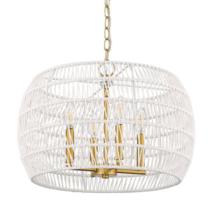 Golden - 6808-4 MBG-WR - Four Light Chandelier - Ellie - Modern Brushed Gold