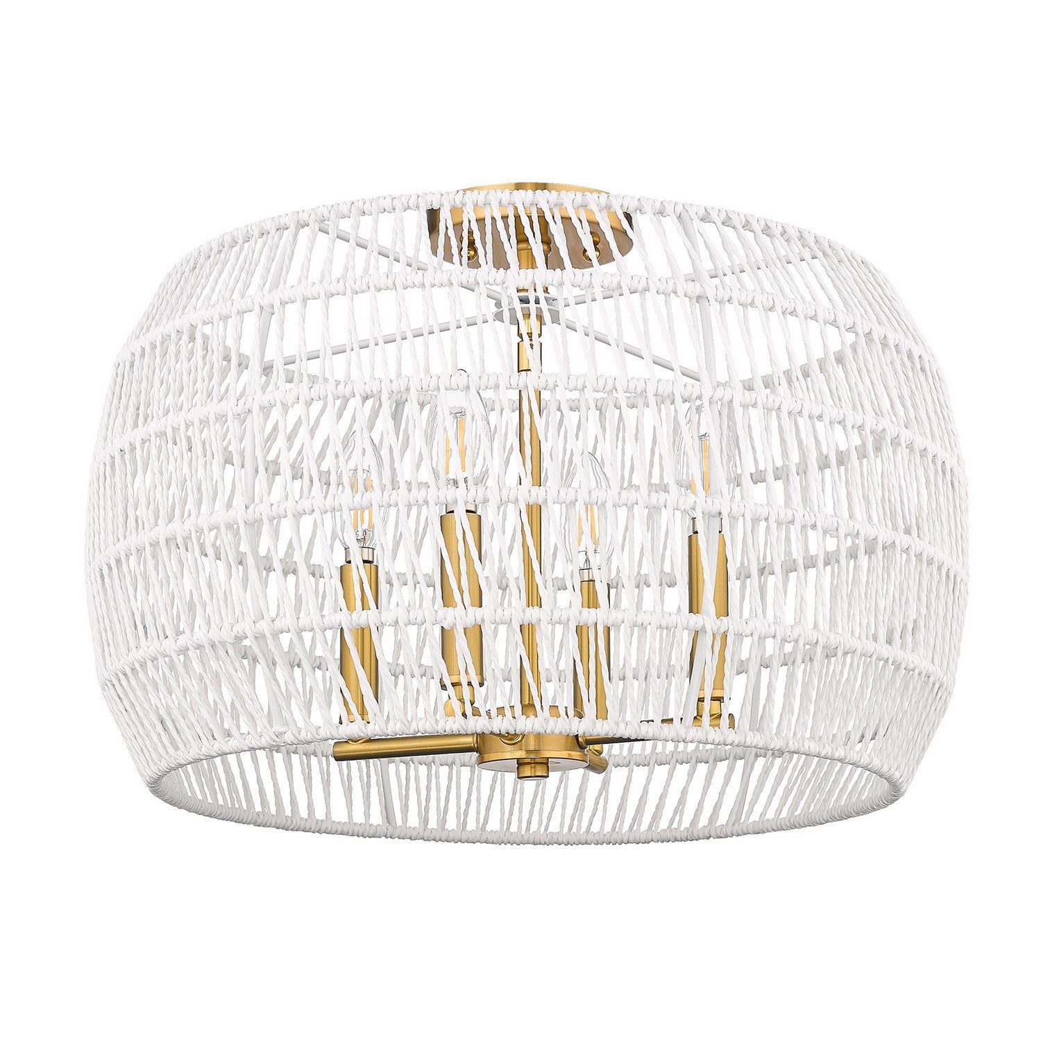 Golden - 6808-4SF MBG-WR - Four Light Semi-Flush Mount - Ellie - Modern Brushed Gold