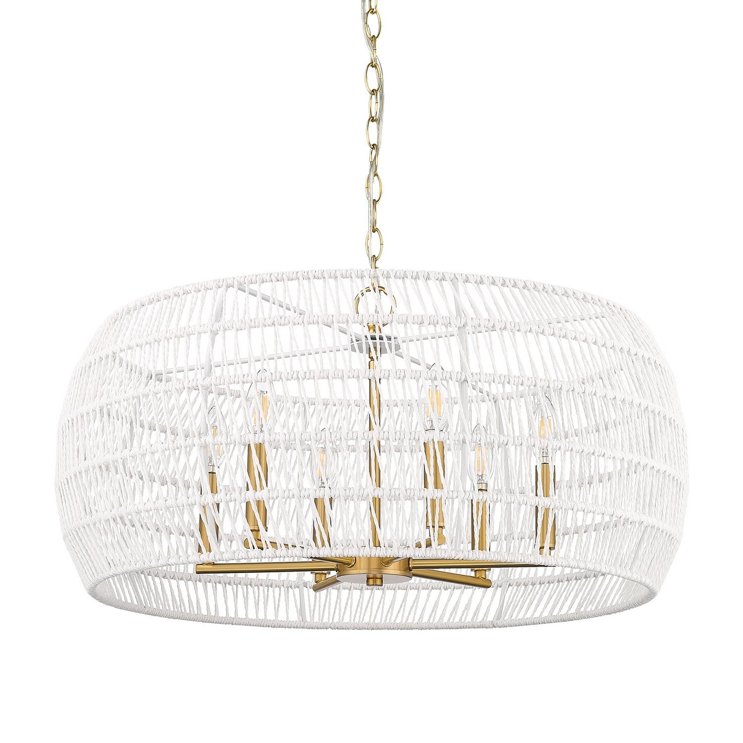 Golden - 6808-6 MBG-WR - Six Light Chandelier - Ellie - Modern Brushed Gold