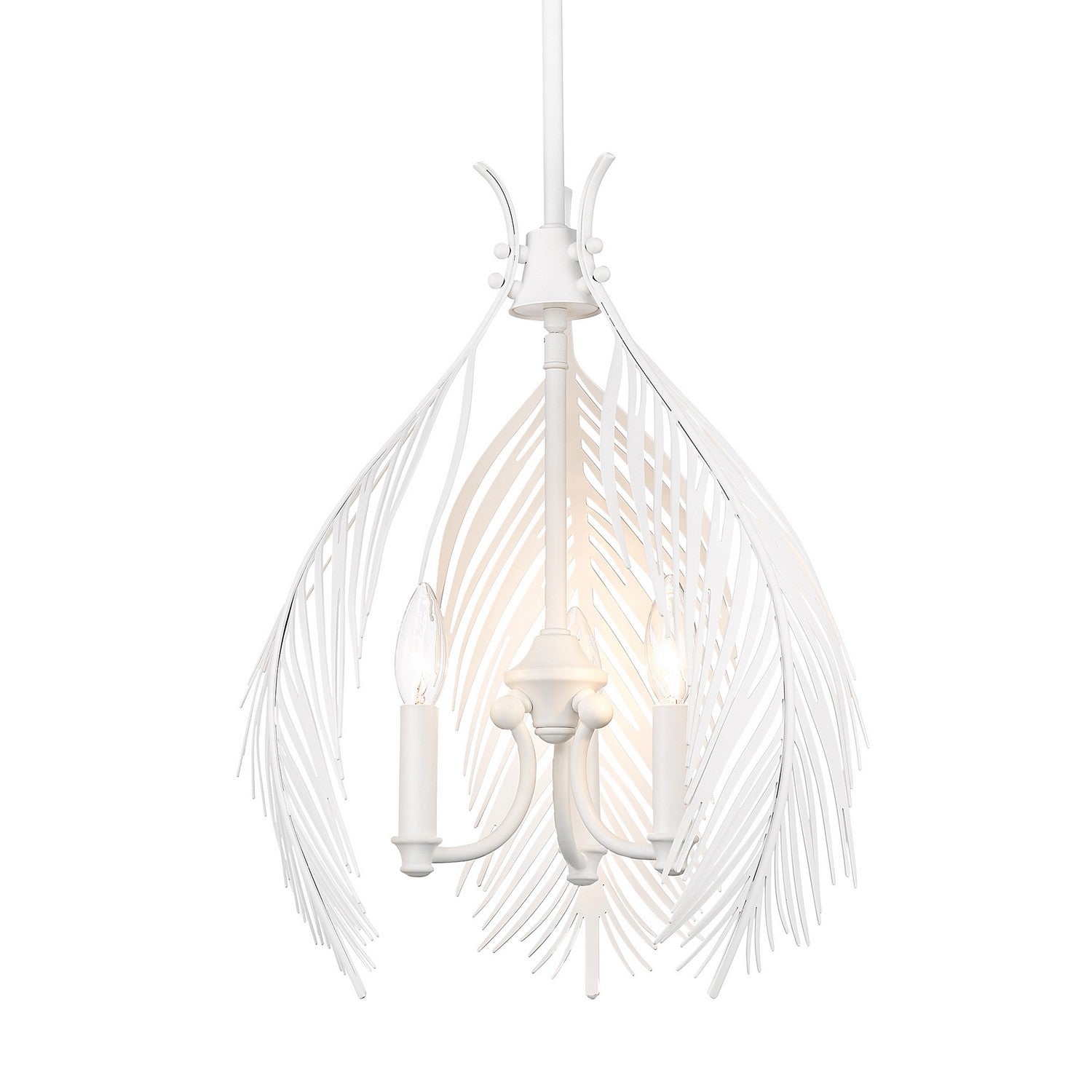 Golden - 6930-3P WHT - Three Light Pendant - Cay WHT - Matte White