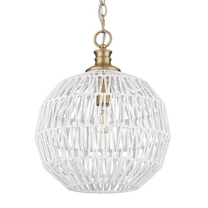 Golden - 6933-M BCB-WR - One Light Pendant - Florence BCB - Brushed Champagne Bronze