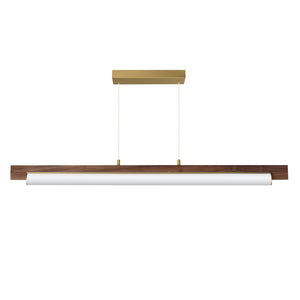 ET2 - E24932-WNAB - LED Linear Pendant - Joist - Whit Alabaster / Natural Aged Brass