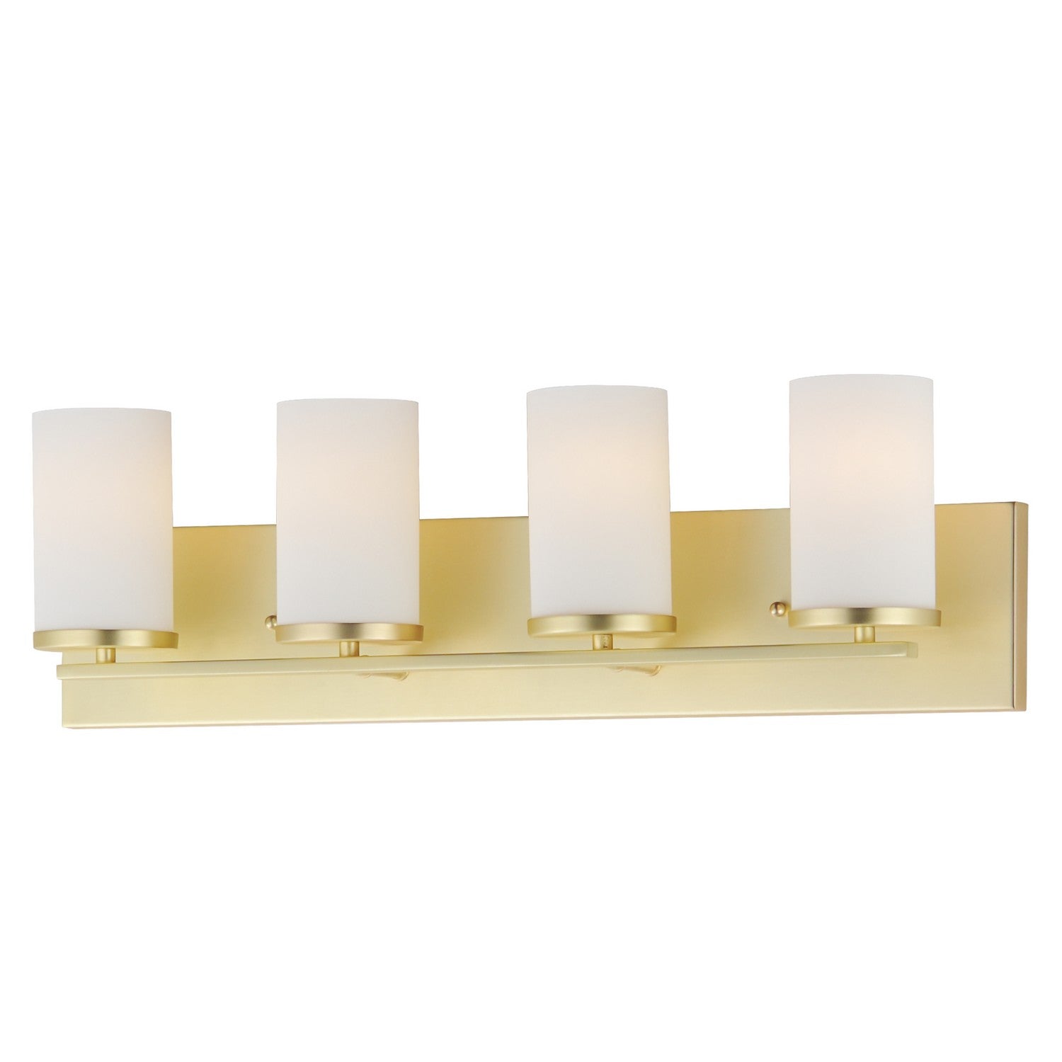 Maxim - 10284SWSBR - Four Light Bath Vanity - Lateral - Satin Brass