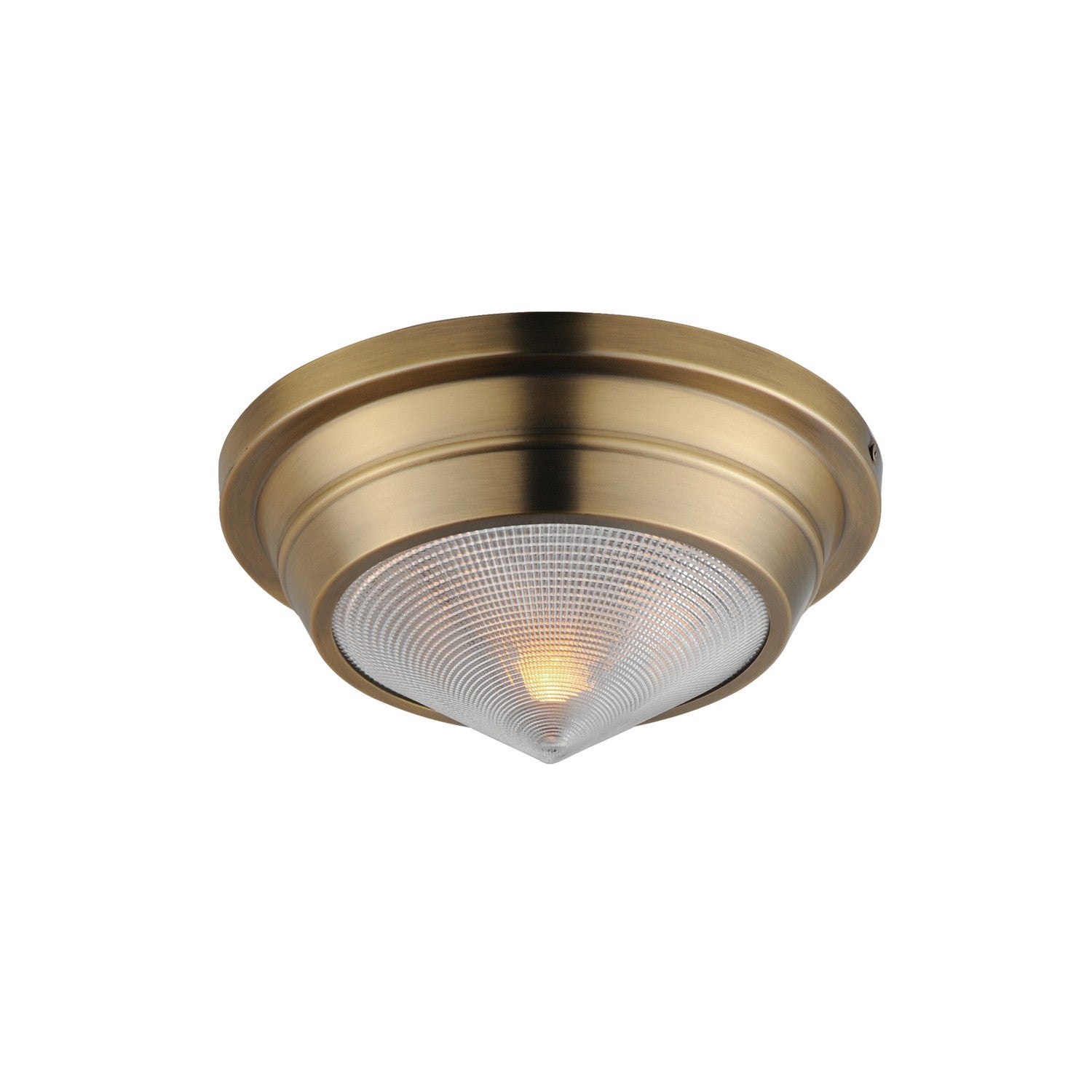 Maxim - 10390PRNAB - One Light Flush Mount - Hargreaves - Natural Aged Brass