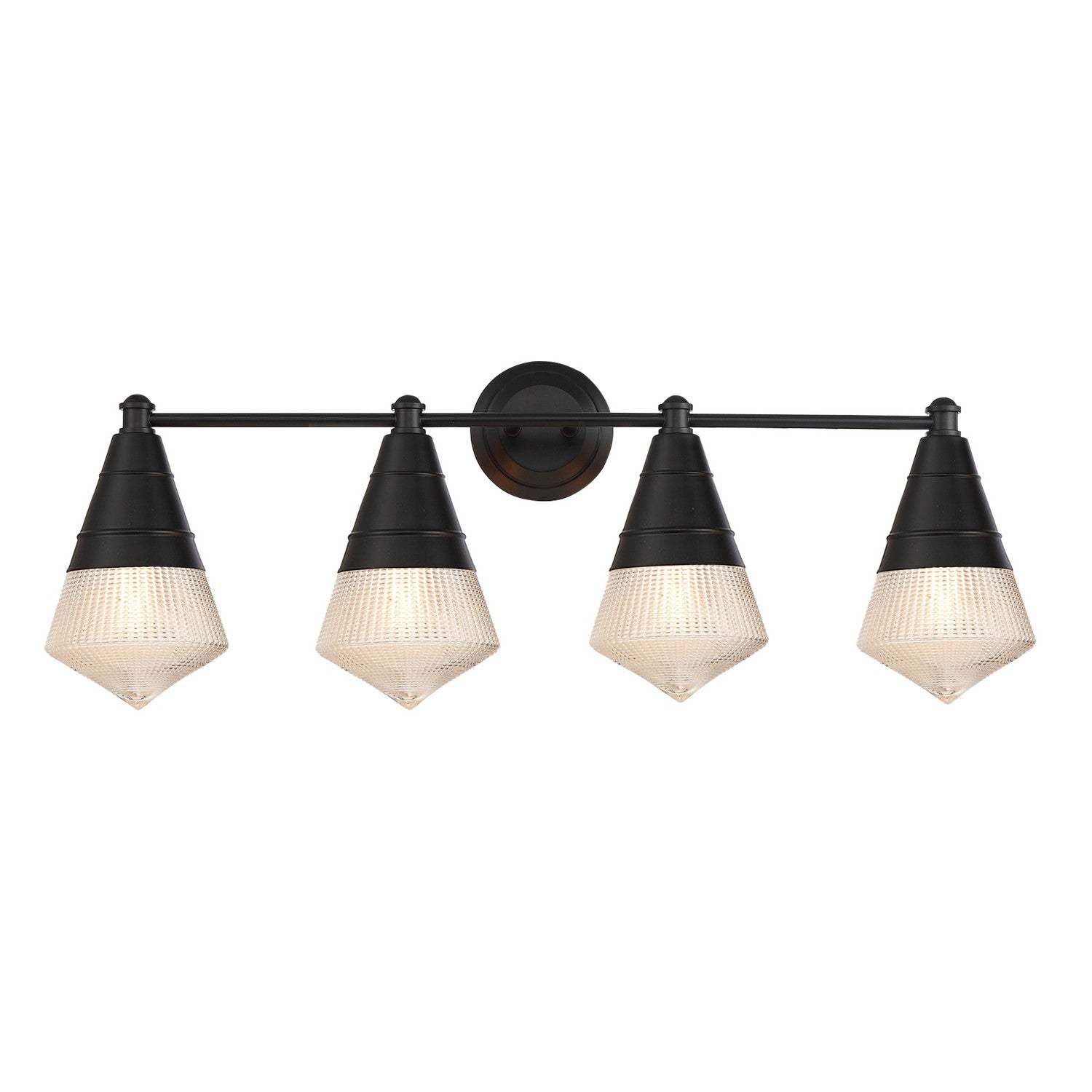 Maxim - 10394PRBK - Four Light Bath Vanity - Hargreaves - Black