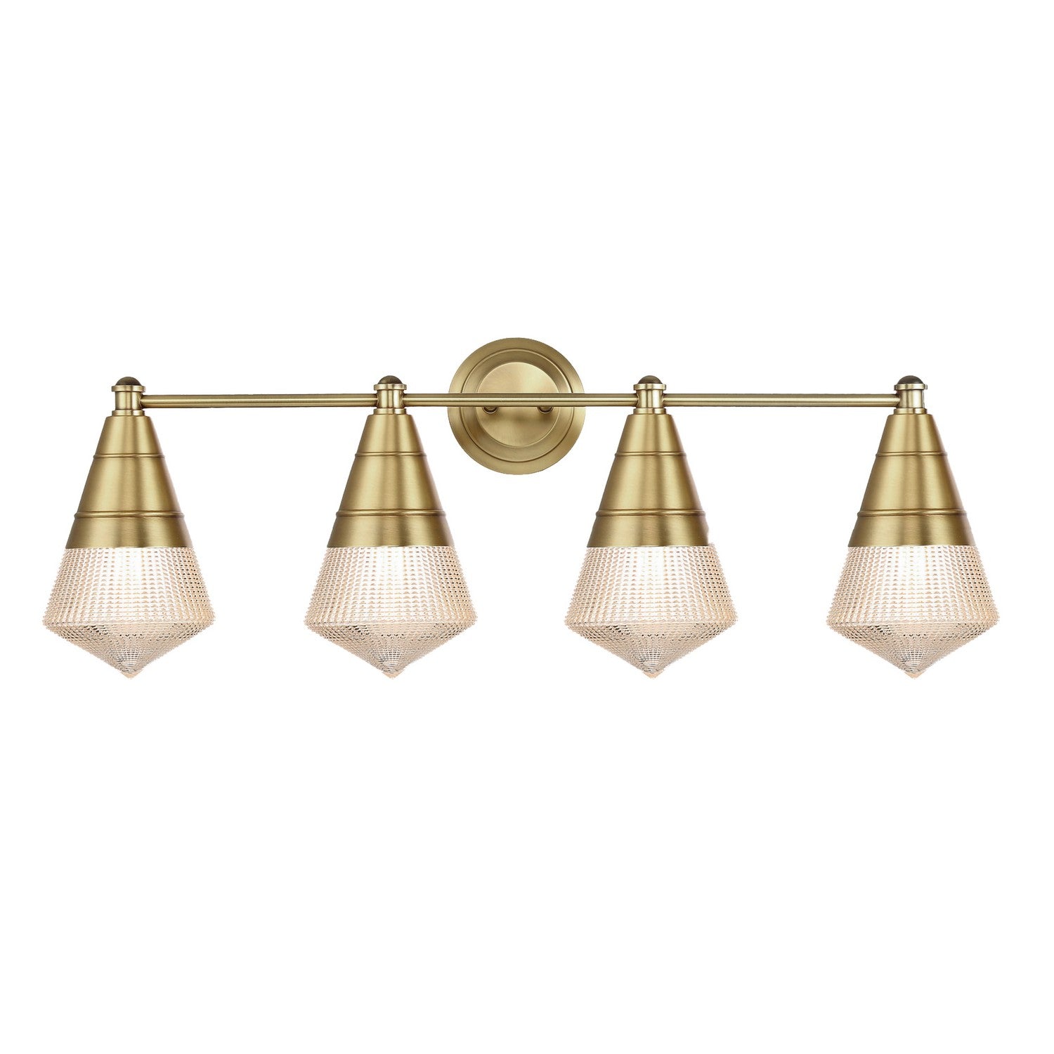 Maxim - 10394PRNAB - Four Light Bath Vanity - Hargreaves - Natural Aged Brass