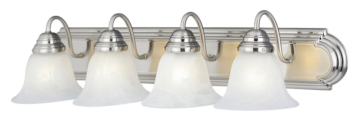 Maxim - 8014MRSN - Four Light Bath Vanity - Essentials - 801x - Satin Nickel
