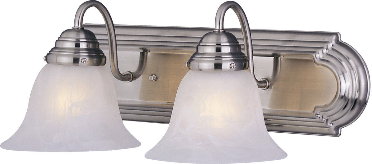 Maxim - 8012MRSN - Two Light Bath Vanity - Essentials - 801x - Satin Nickel