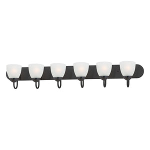 Maxim - 11386FTBK - Six Light Bath Vanity - Axis - Black