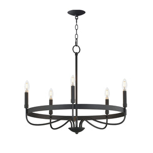 Maxim - 14495BK - Five Light Chandelier - Frankie - Black